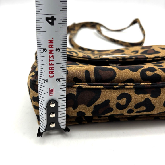 Evan Picone Leopard Print Organizer Small Crossbody Purse 7.5x5" - Picture 15 of 16